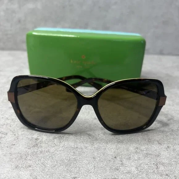 Kate Spade Adamina X43P Sunglasses Tortoise/Brown Square - Picture 1 of 14